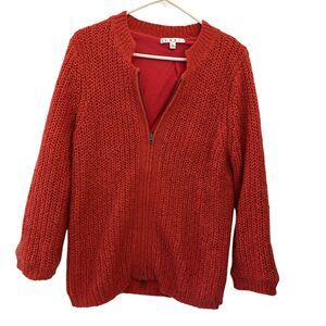 CABI Pink Wool and Mohair Blend Full Zip Lined Cardigan Sweater‎ Size L